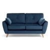 Habitat Iris Fabric 2 Seater Sofa - Navy