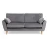 Habitat Iris Fabric 3 Seater Sofa - Grey