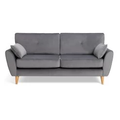 Habitat Iris Fabric 3 Seater Sofa - Grey