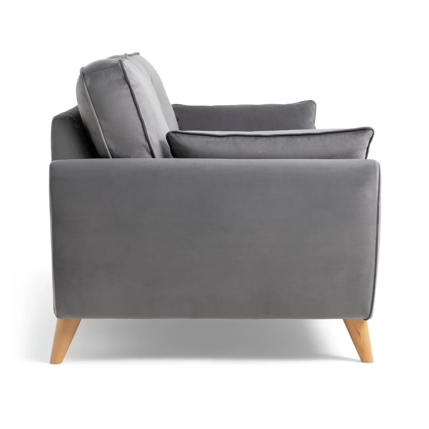 Habitat Iris Fabric 3 Seater Sofa - Grey - Image 6