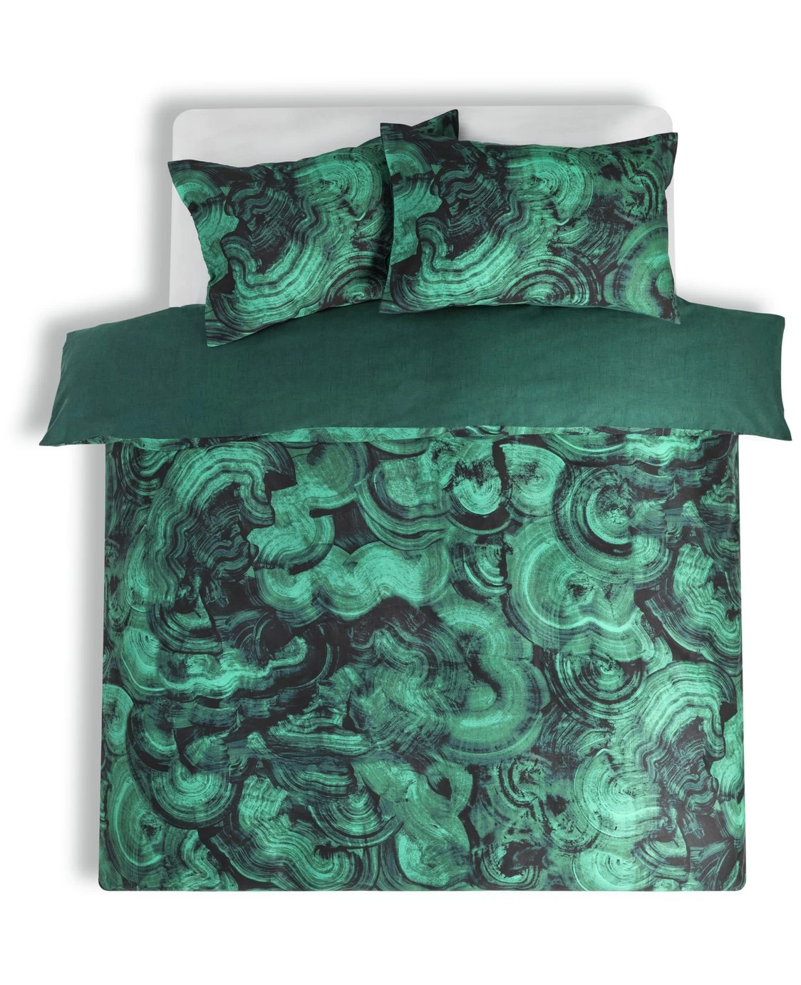 Habitat Cotton Malachite Print Green Bedding Set - Double - Image 3