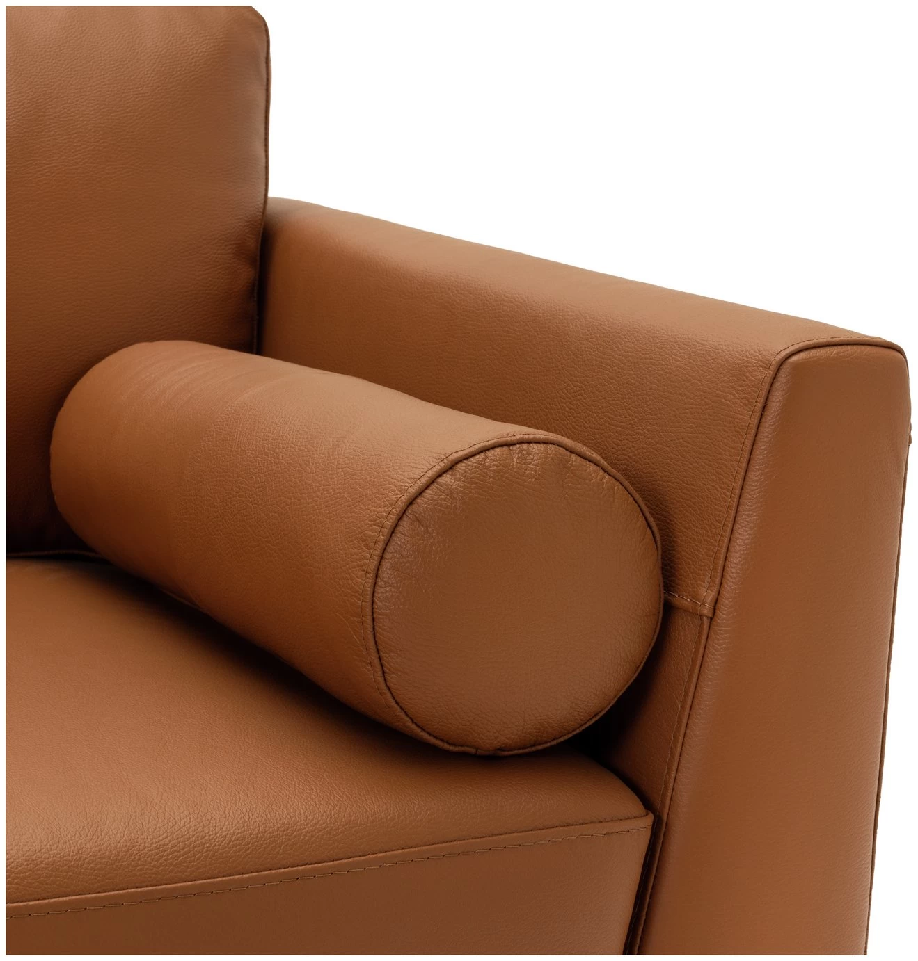 Habitat Jackson Leather Left Corner Chaise Sofa - Tan - Image 8