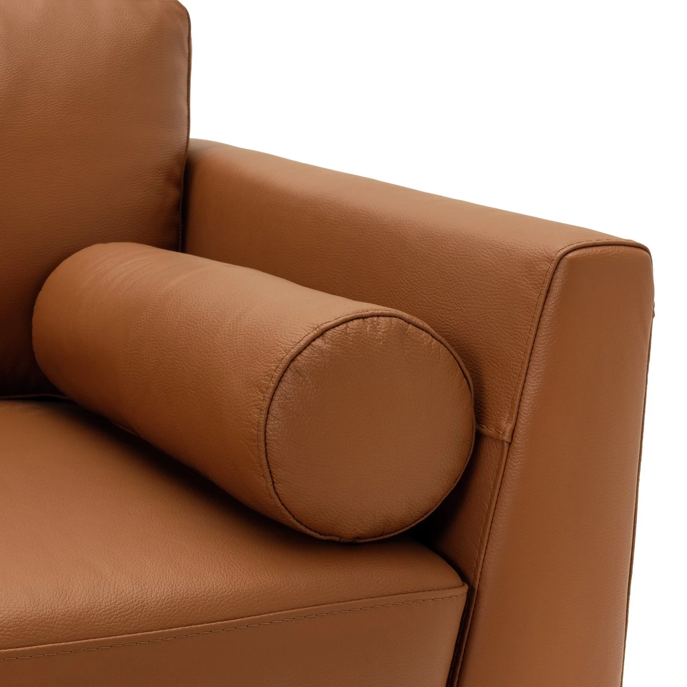 Habitat Jackson Leather Left Corner Chaise Sofa - Tan - Image 9