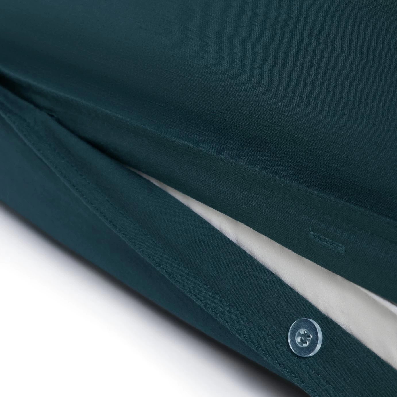 Habitat Linen Look Cotton Plain Teal Bedding Set - Single - Image 5