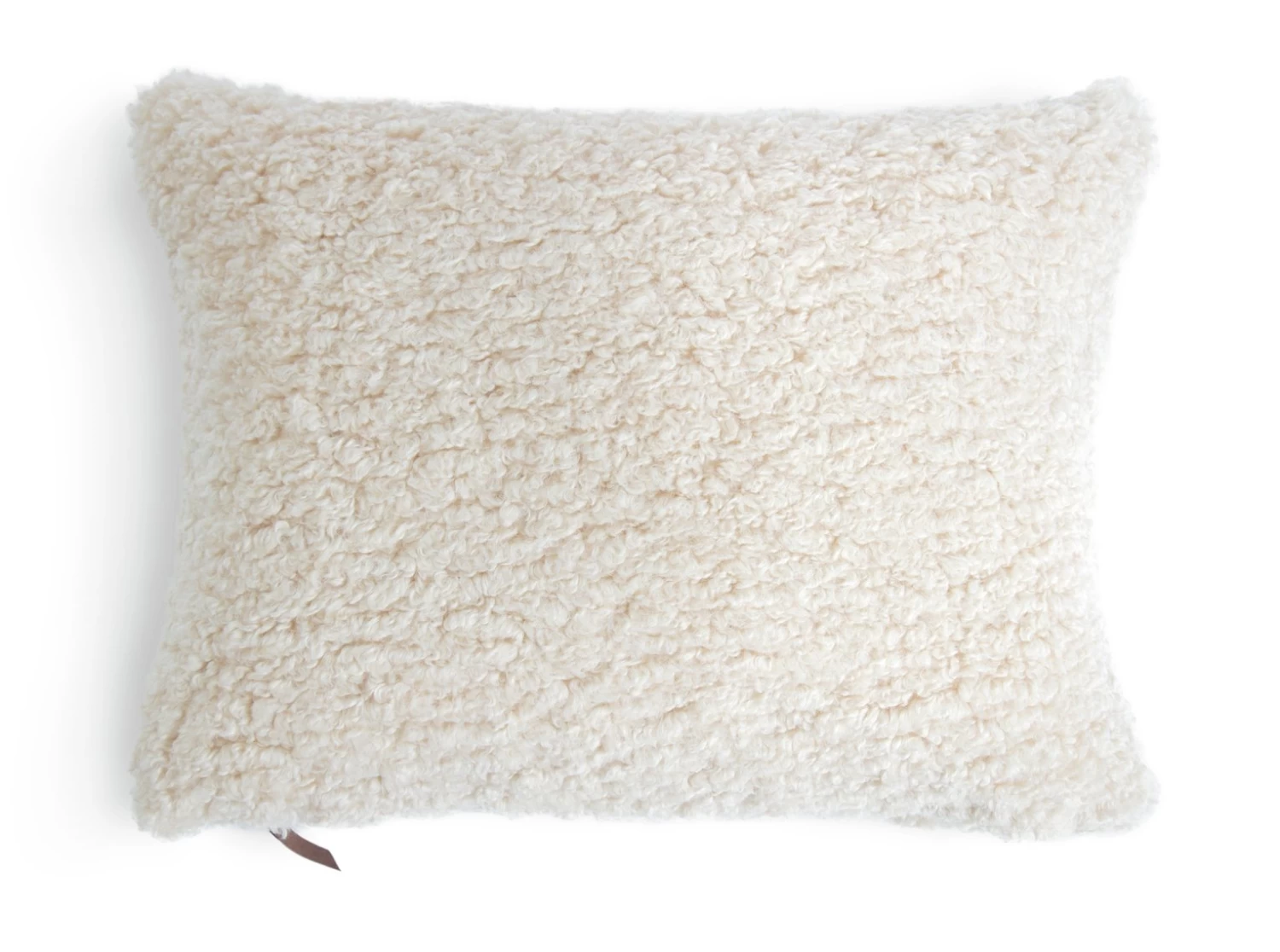 Habitat Faux Shearling Cushion - Oatmeal - 60X40cm - Image 4