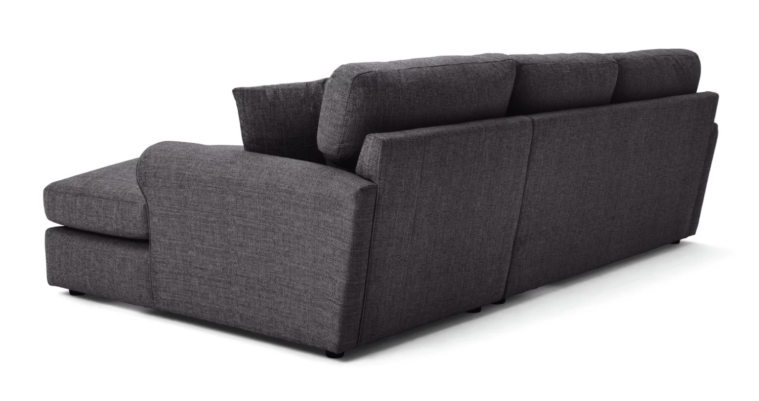 Habitat Lisbon Fabric Right Hand Corner Chaise Sofa-Charcoal - Image 6