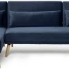 Habitat Andy Left Corner Velvet Clic Clac Sofa Bed - Navy