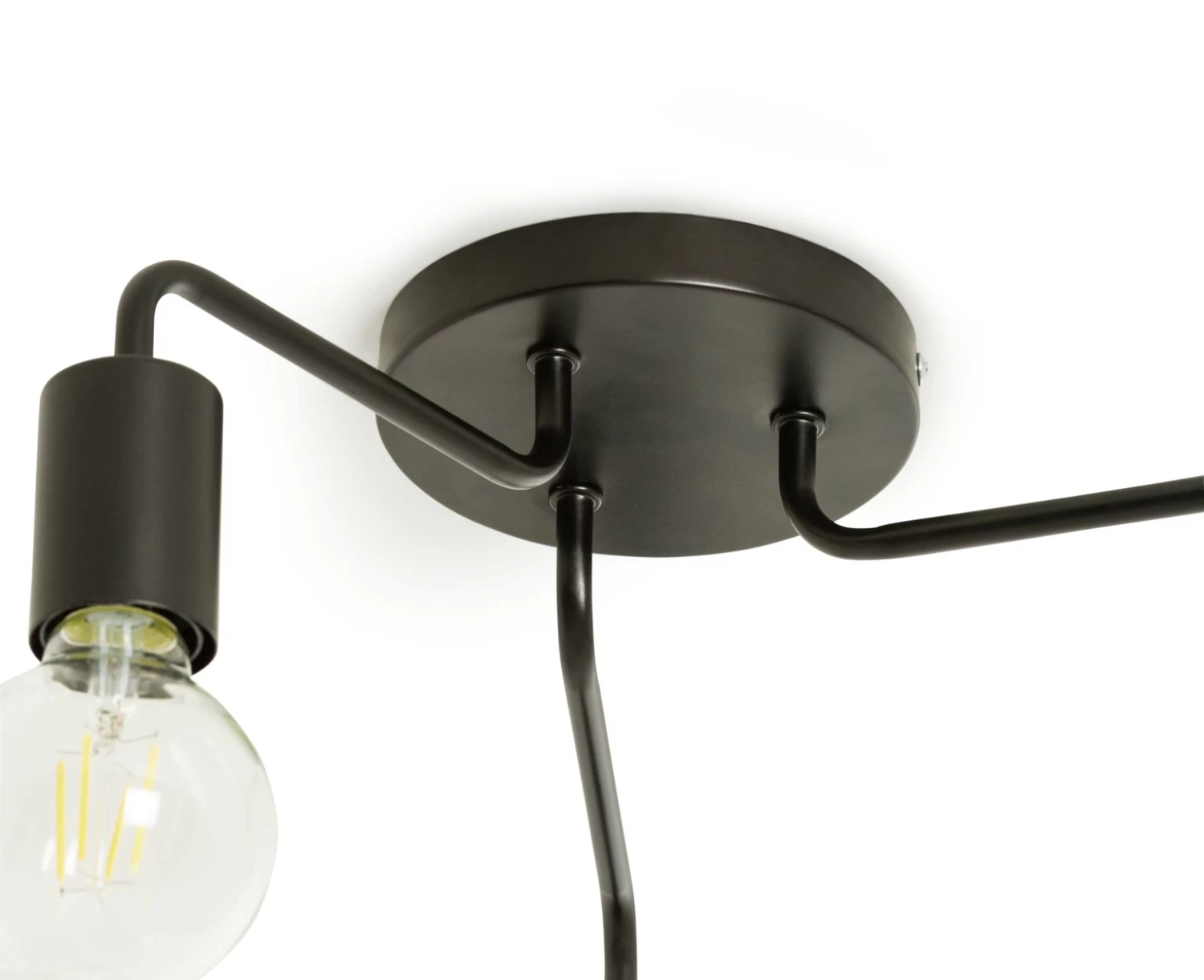Habitat Rayner Steel 3 Light LED Flush Ceiling Light - Black - Image 5