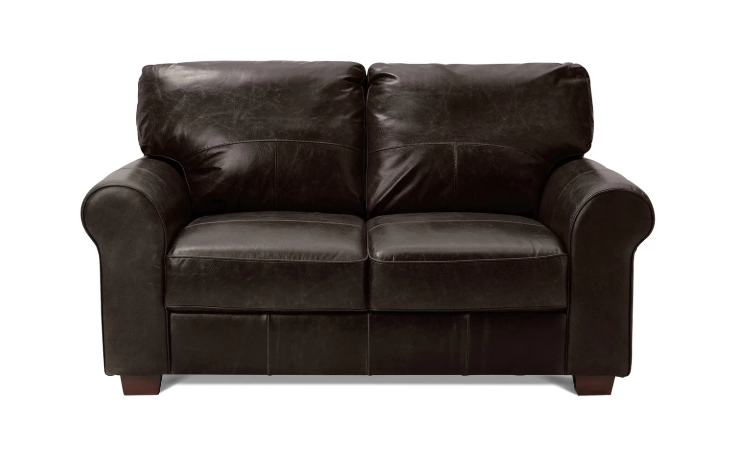 Habitat Salisbury Leather 2 Seater Sofa - Chocolate