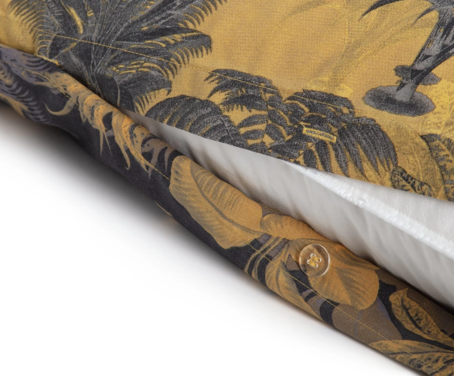 Habitat Palm Floral Print Mustard Bedding Set - Single - Image 6