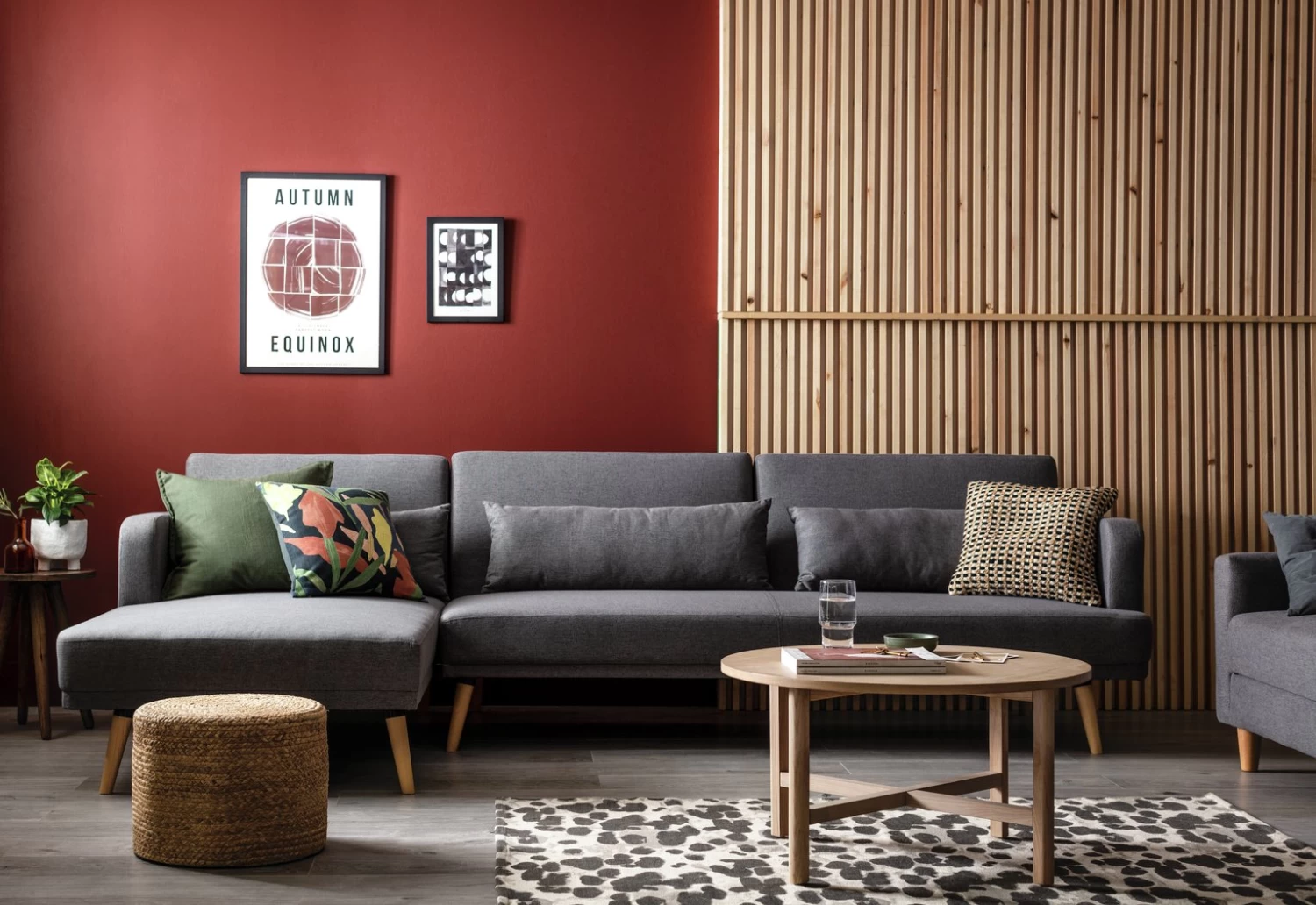 Habitat Andy Left Corner Fabric Clic Clac Sofa Bed - Grey - Image 2