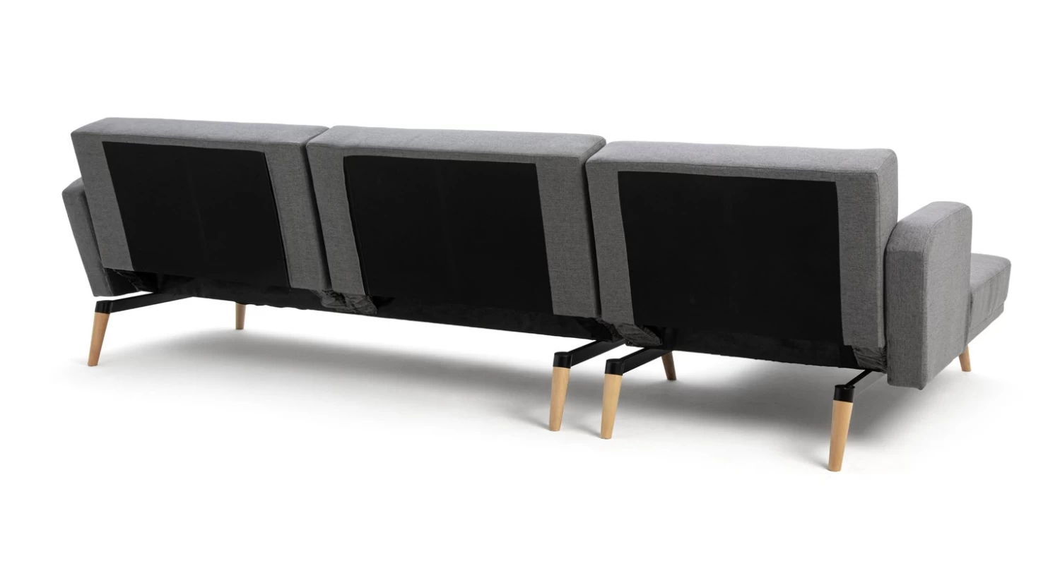 Habitat Andy Left Corner Fabric Clic Clac Sofa Bed - Grey - Image 7