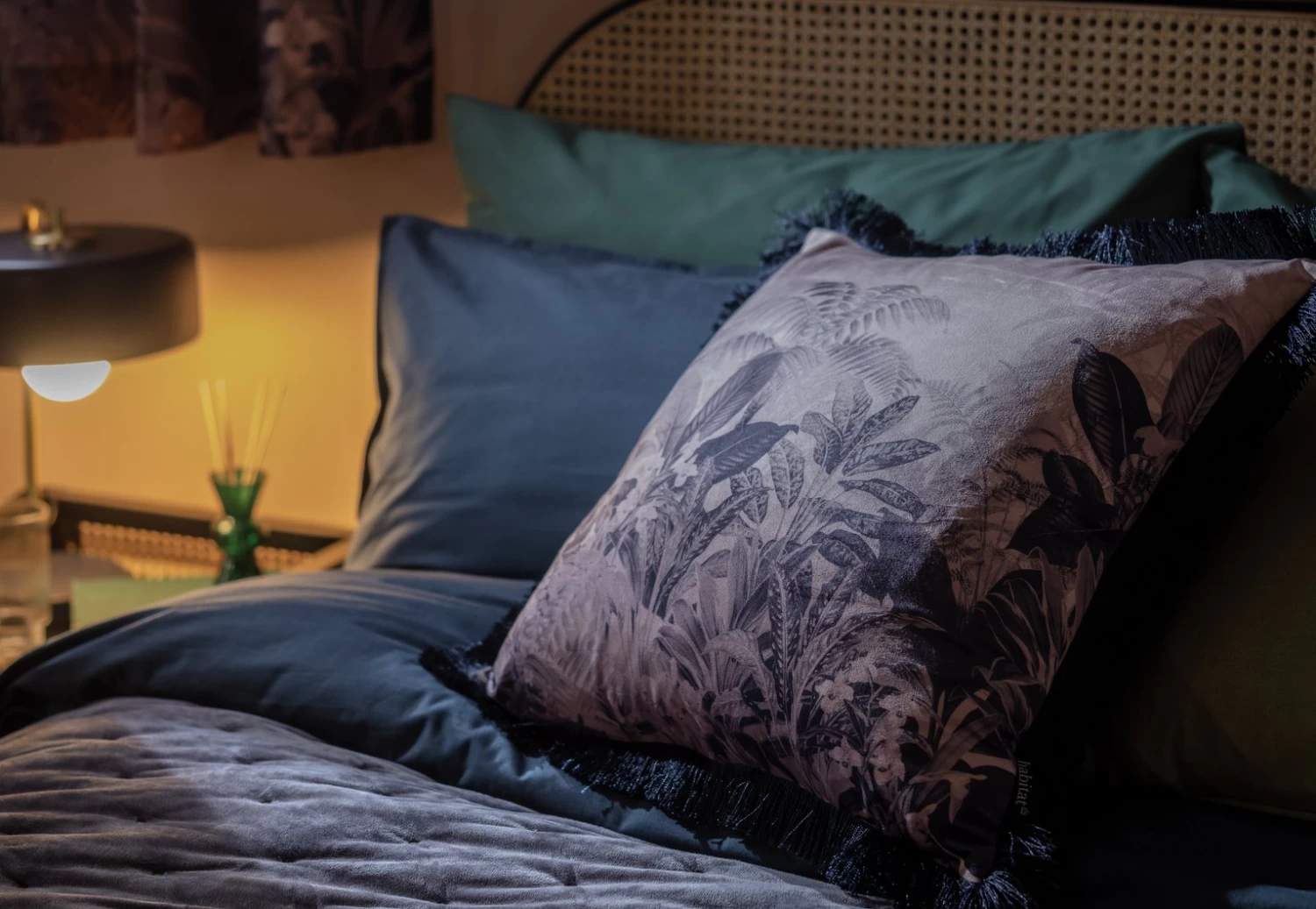 Habitat Tropical Fringed Cushion - Multi - 50x50cm - Image 2