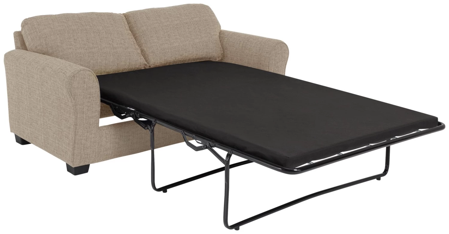 Habitat Lisbon Small Double Fabric Sofa Bed - Beige - Image 5