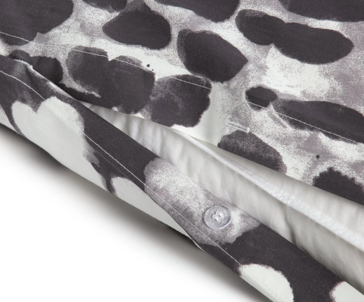 Habitat Cotton Bark Print Black & Grey Bedding Set - Double - Image 6