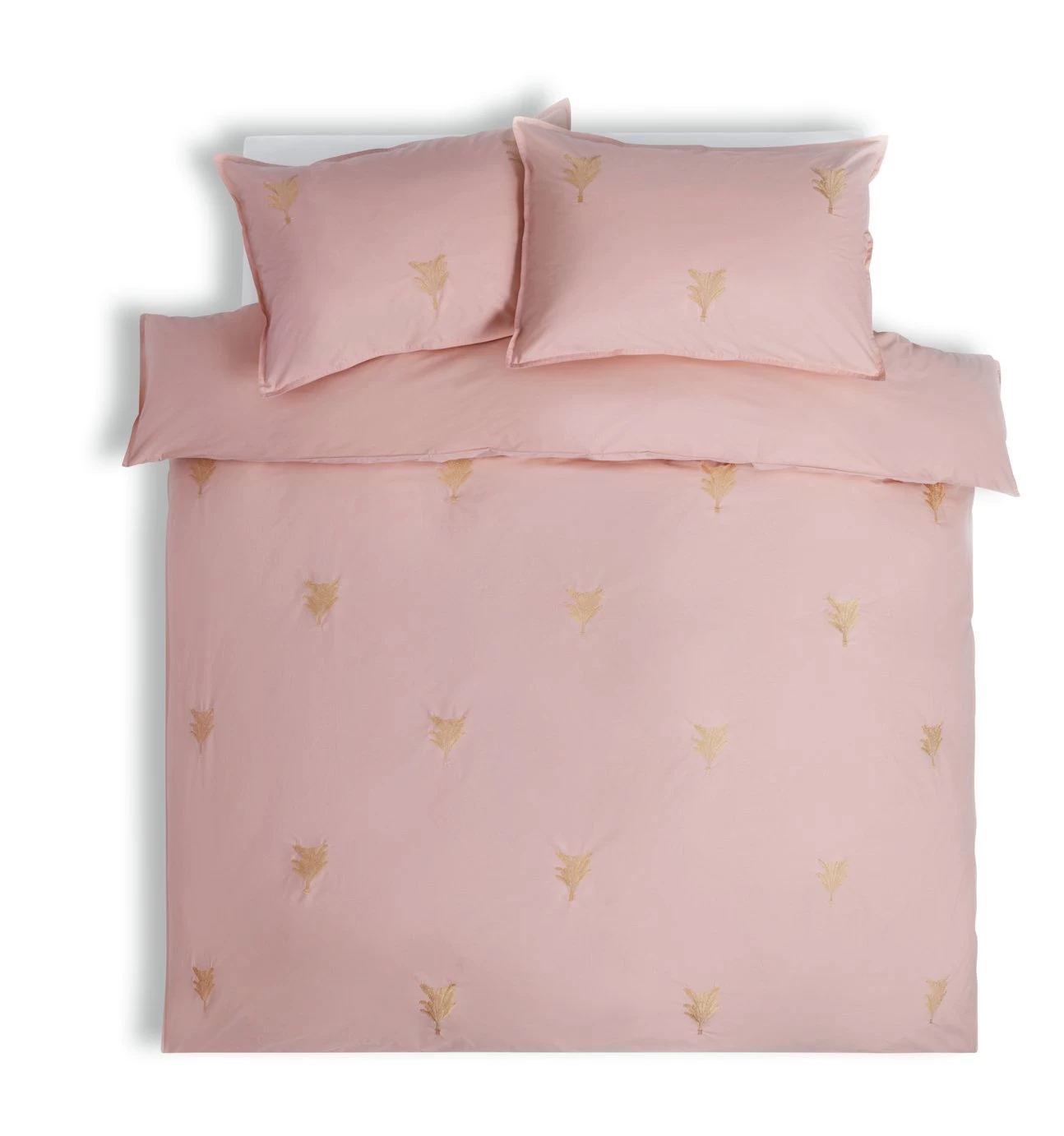 Habitat Embroidered Palm Pink Bedding Set - Single - Image 3