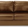 Habitat Salisbury 2 Seater Leather Sofa Bed - Tan