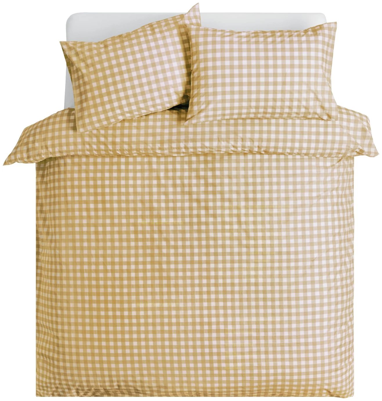 Habitat Herbalist Plain Gingham Yellow Bedding Set - Single - Image 2