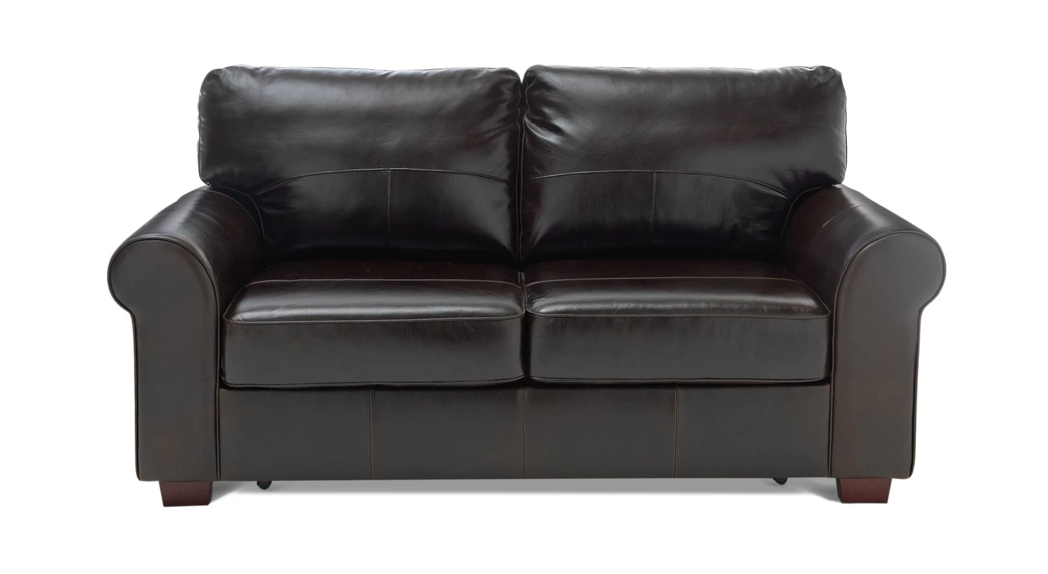 Habitat Salisbury 2 Seater Leather Sofa Bed - Chocolate