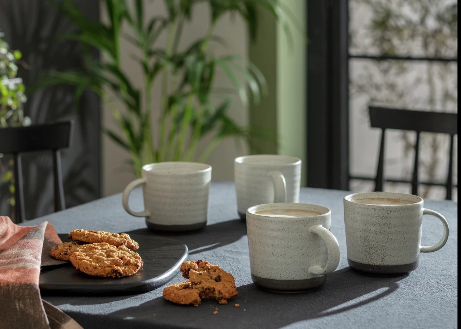 Habitat Textured Ripple Set Of 4 Mugs - Neutral - Image 2