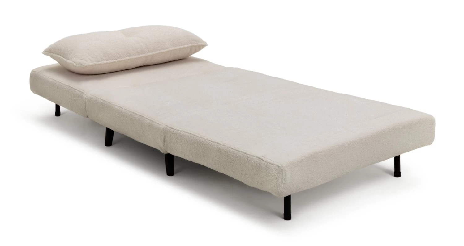Habitat Roma Single Boucle Chairbed - Cream - Image 5