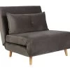 Habitat Roma Single Velvet Chairbed - Charcoal