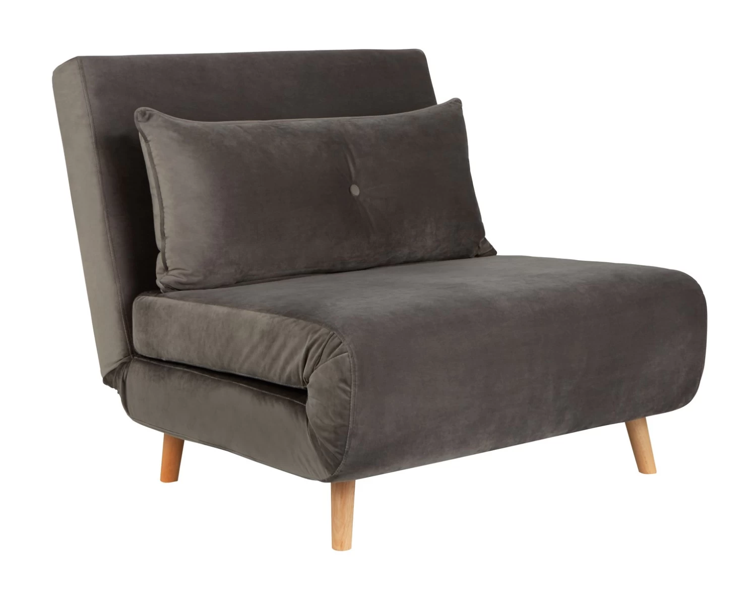 Habitat Roma Single Velvet Chairbed - Charcoal