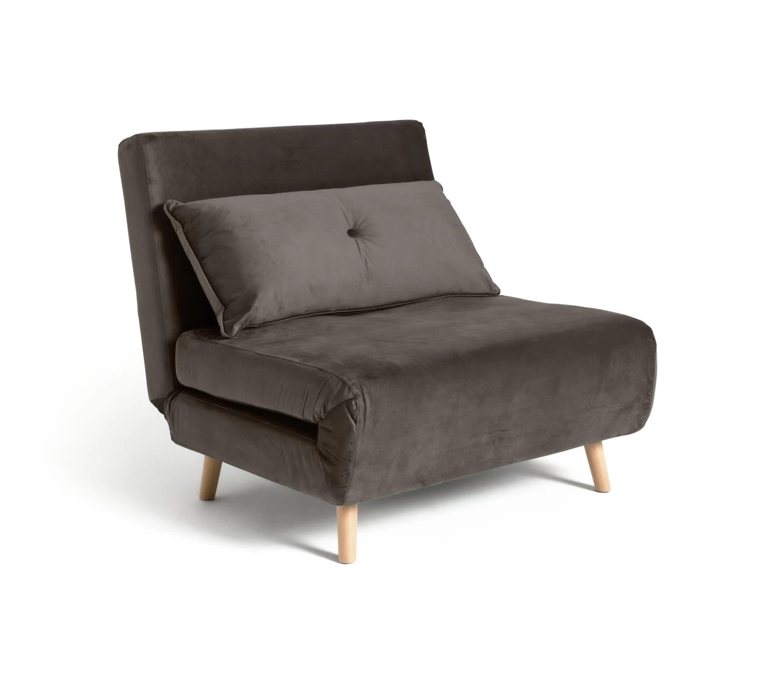 Habitat Roma Single Velvet Chairbed - Charcoal - Image 7