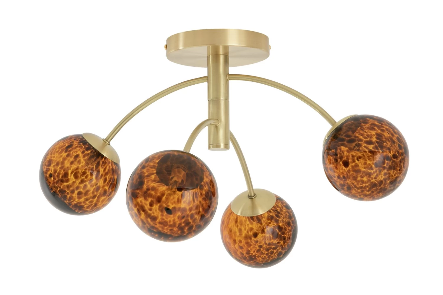 Habitat Hayle Tortoise Shell 4 Light Ceiling Light - Brass - Image 2