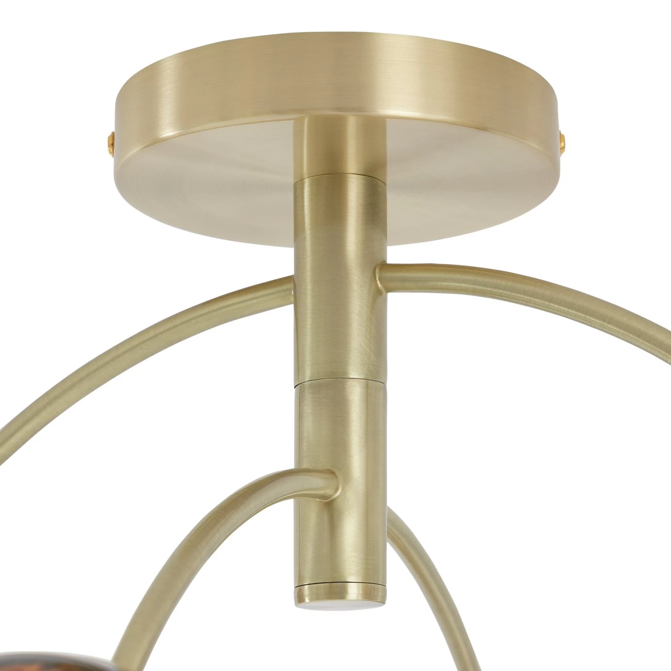 Habitat Hayle Tortoise Shell 4 Light Ceiling Light - Brass - Image 4