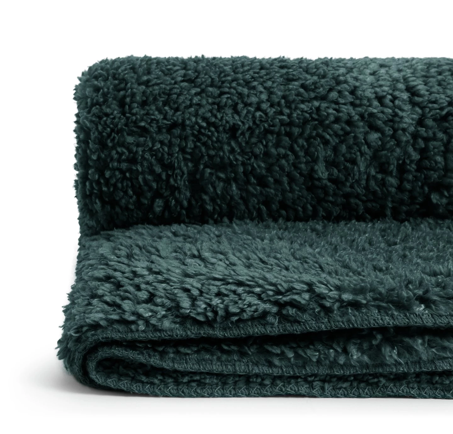 Habitat Faux Shearling Throw - Green - 125X150cm - Image 4