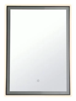 Habitat Rectangle Backlight LED Mirror - Black