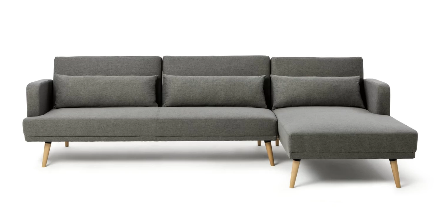 Habitat Andy Right Corner Fabric Clic Clac Sofa Bed - Grey - Image 5
