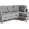 Habitat Joshua Fabric Corner Chaise Sofa - Light Grey
