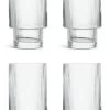 Habitat Ribbed Set Of 4 Hi Ball Glasses