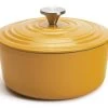 Habitat Global 5.3 Litre Cast Iron Casserole Dish - Yellow