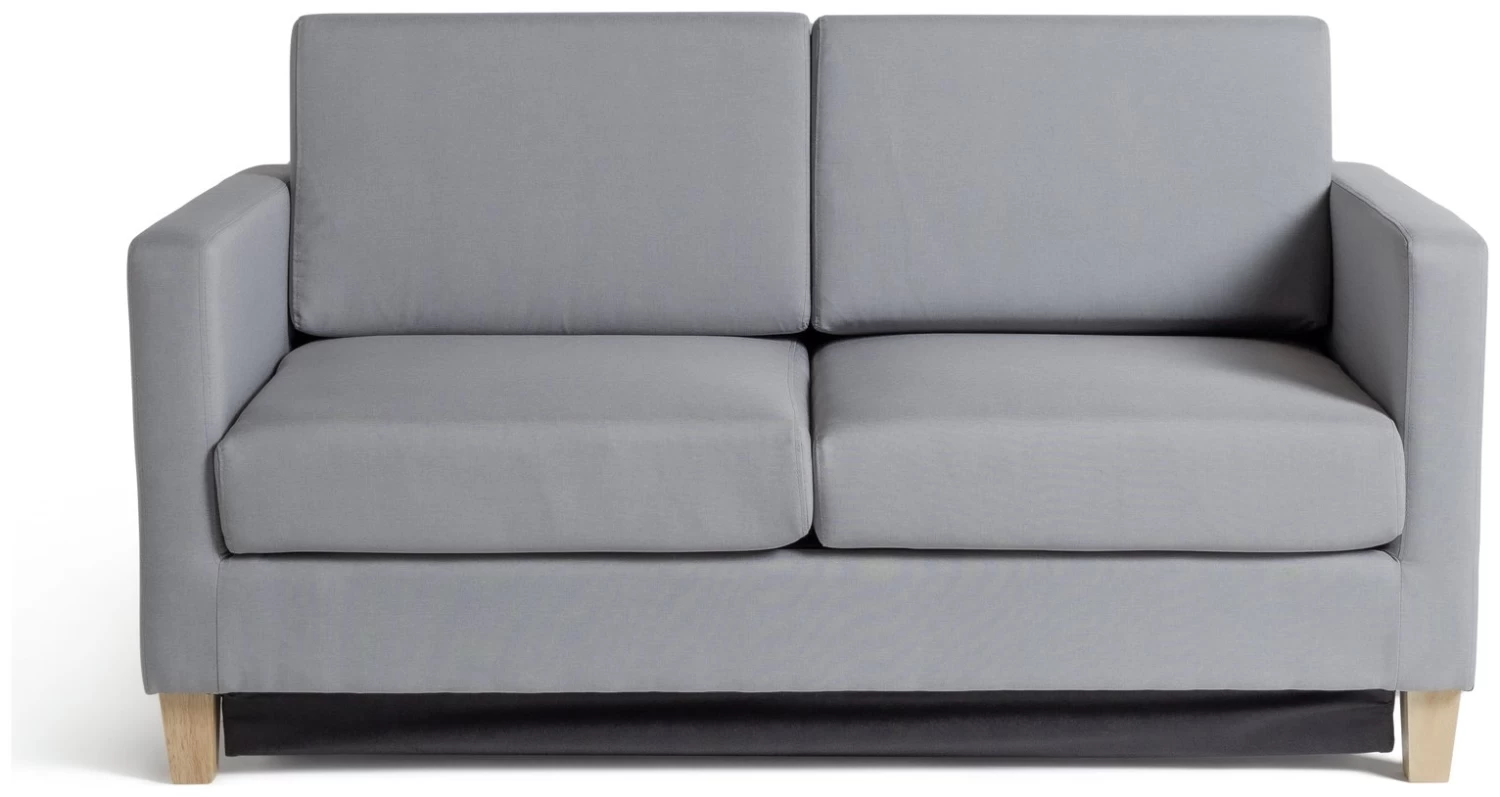Habitat Rosie 2 Seater Fabric Sofa Bed - Light Grey