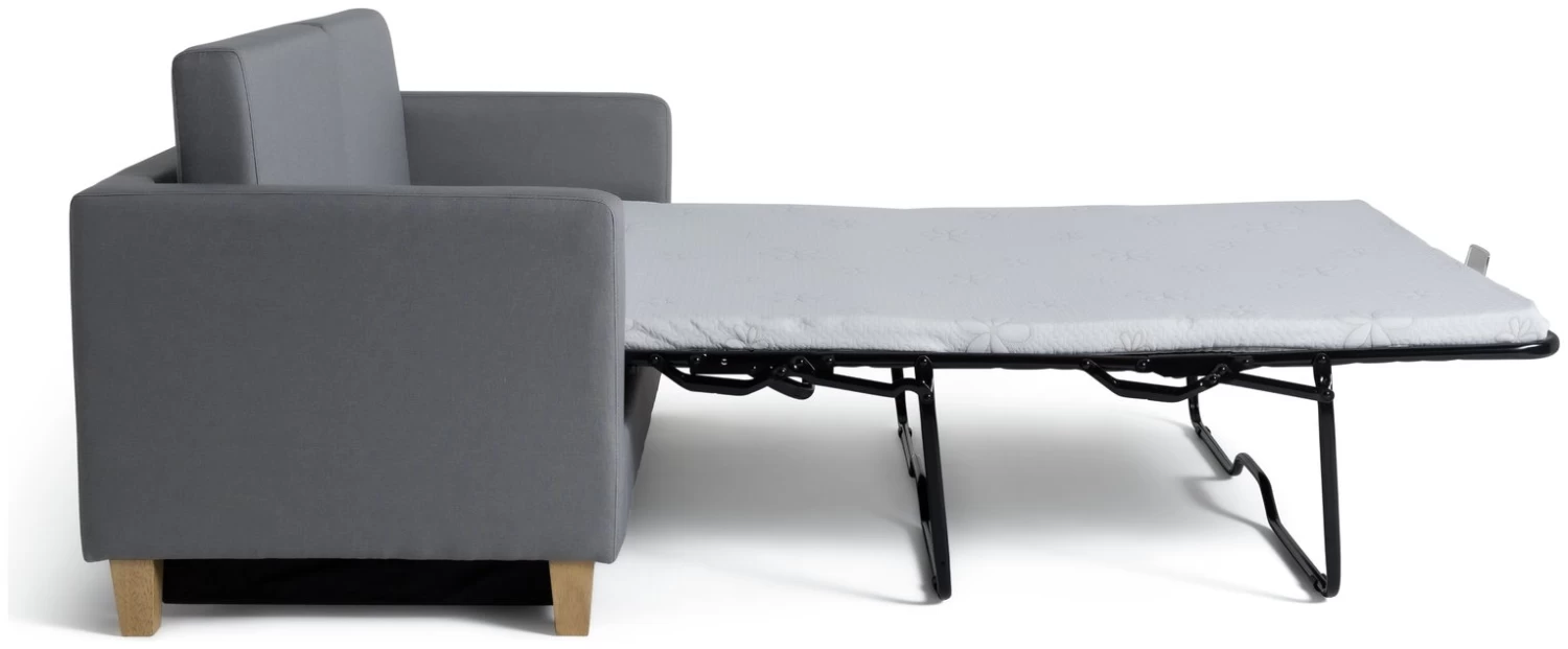 Habitat Rosie 2 Seater Fabric Sofa Bed - Light Grey - Image 3