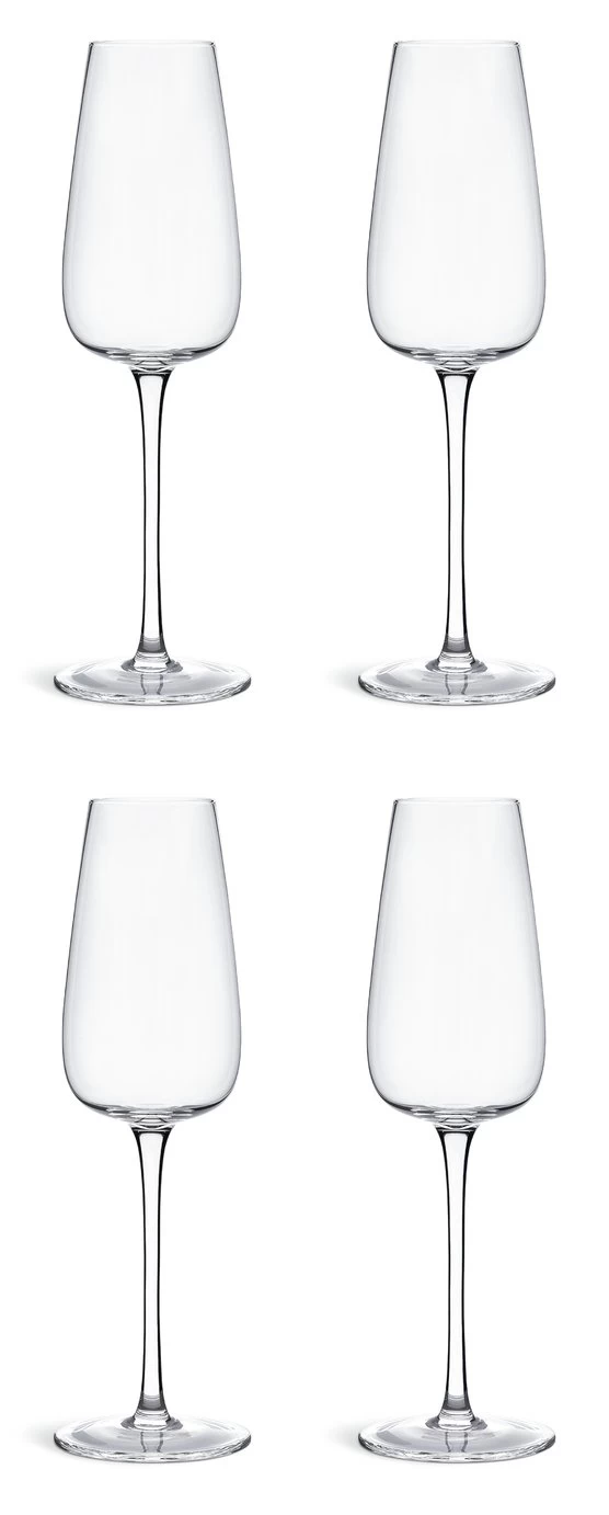 Habitat Apple Set Of 4 Champagne Flutes