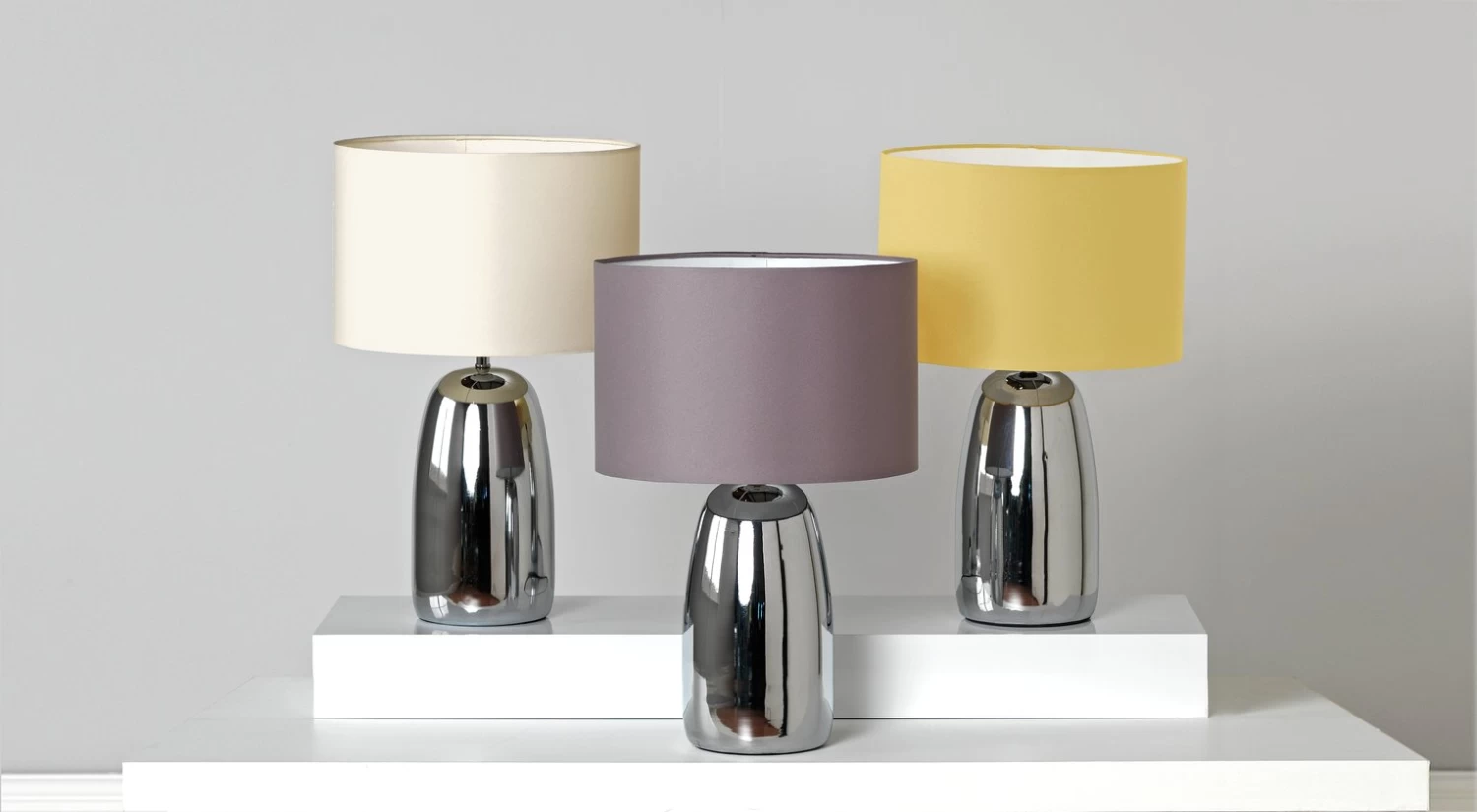 Habitat Largo Touch Table Lamp - Grey & Chrome - Image 4