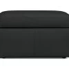 Habitat Gabe Leather Storage Footstool - Black