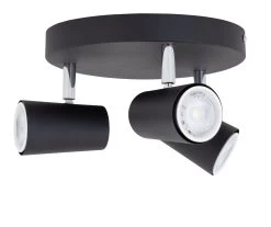 Habitat 3 Light Spotlight Plate - Matt Black