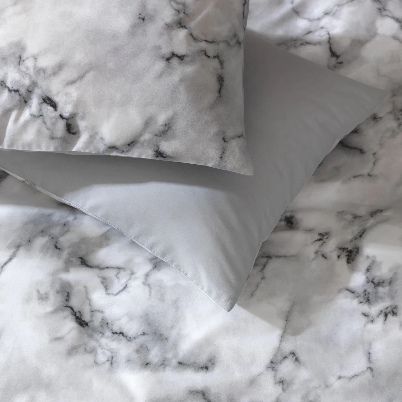 Habitat Marble White & Black Bedding Set - Single - Image 4
