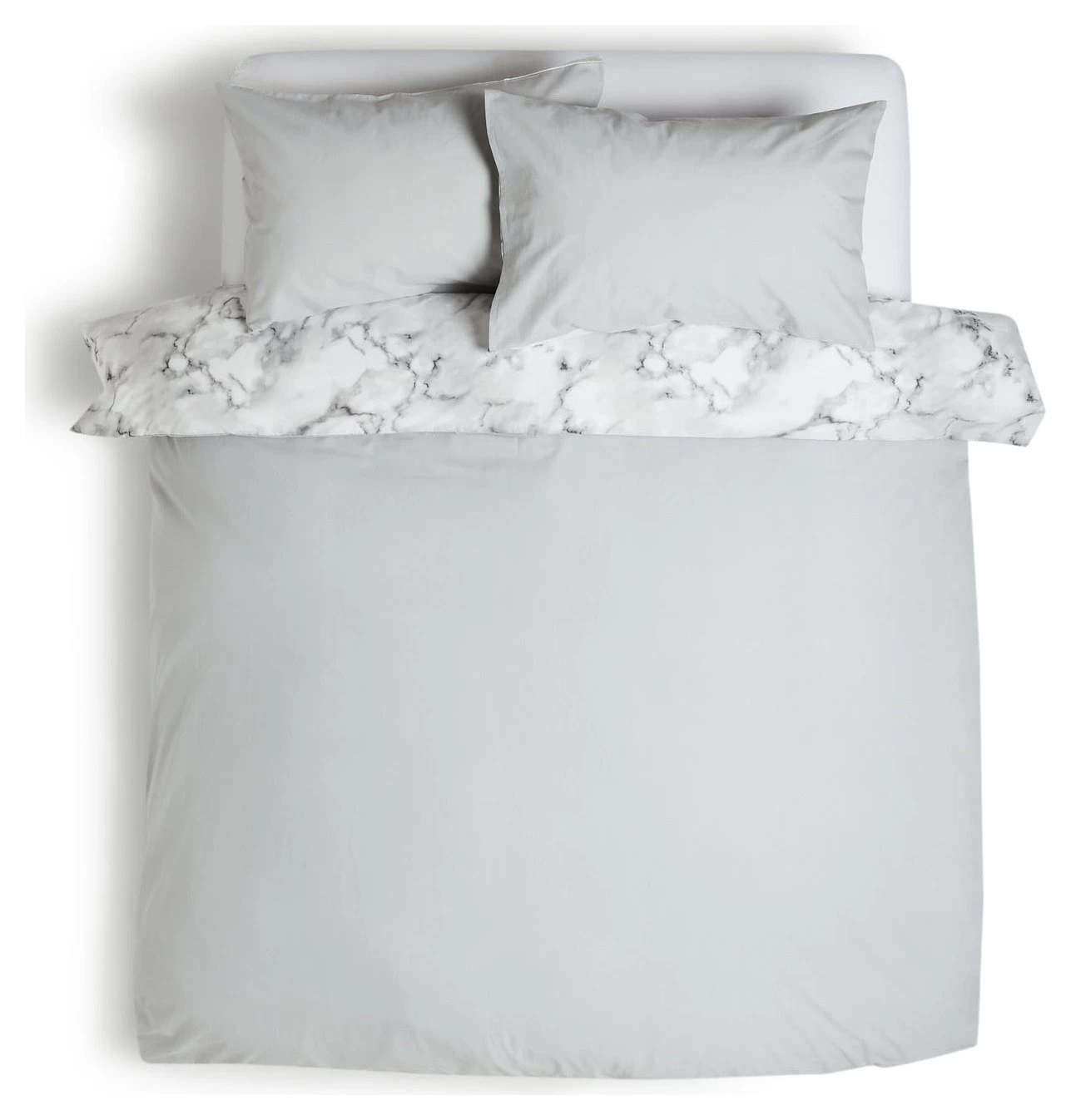Habitat Marble White & Black Bedding Set - Single - Image 5