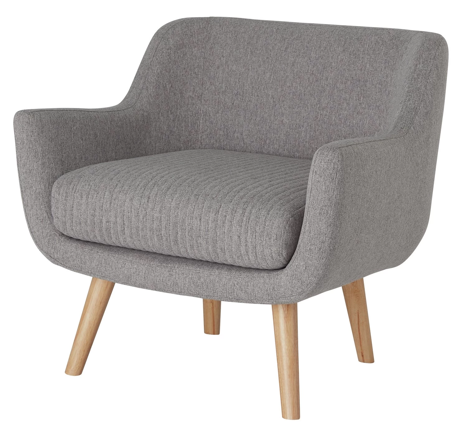 Habitat Nellie Fabric Accent Chair - Grey - Image 2