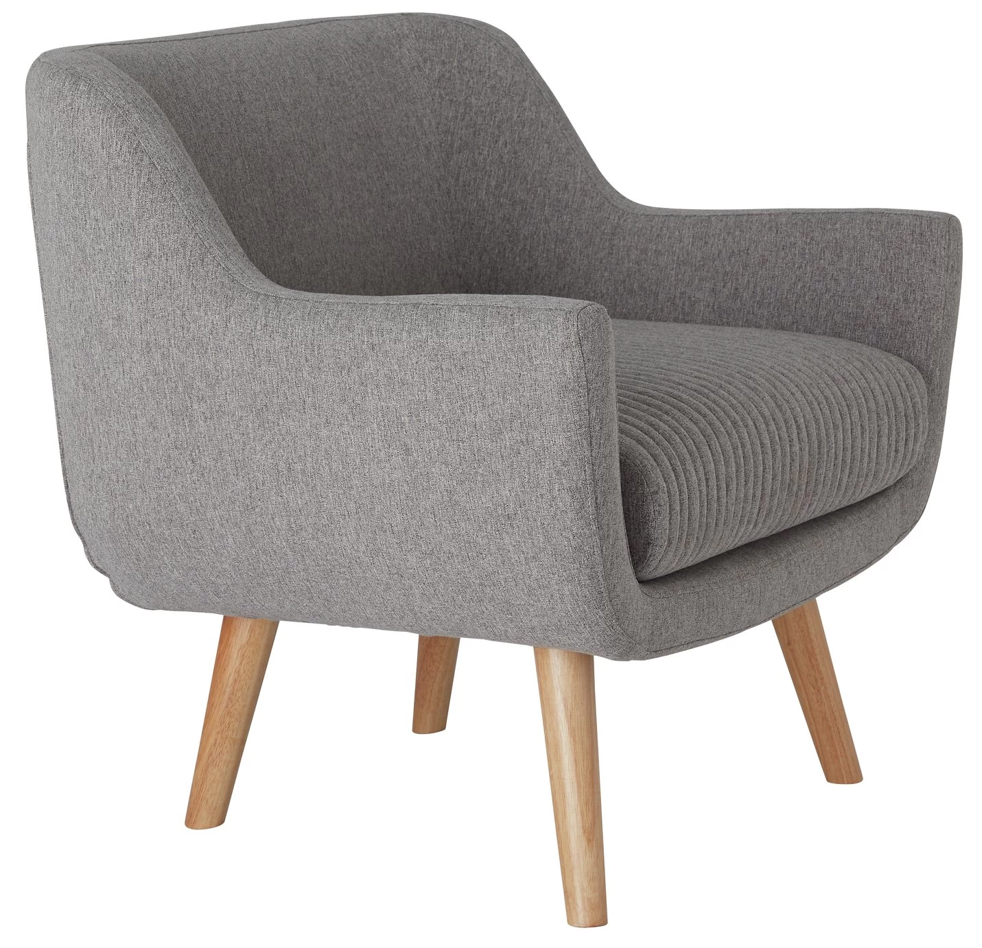 Habitat Nellie Fabric Accent Chair - Grey - Image 4