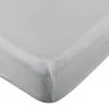 Habitat Pure Cotton 200TC Grey Fitted Sheet - Single