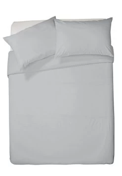 Habitat Pure Cotton 200TC Grey Bedding Set - Double