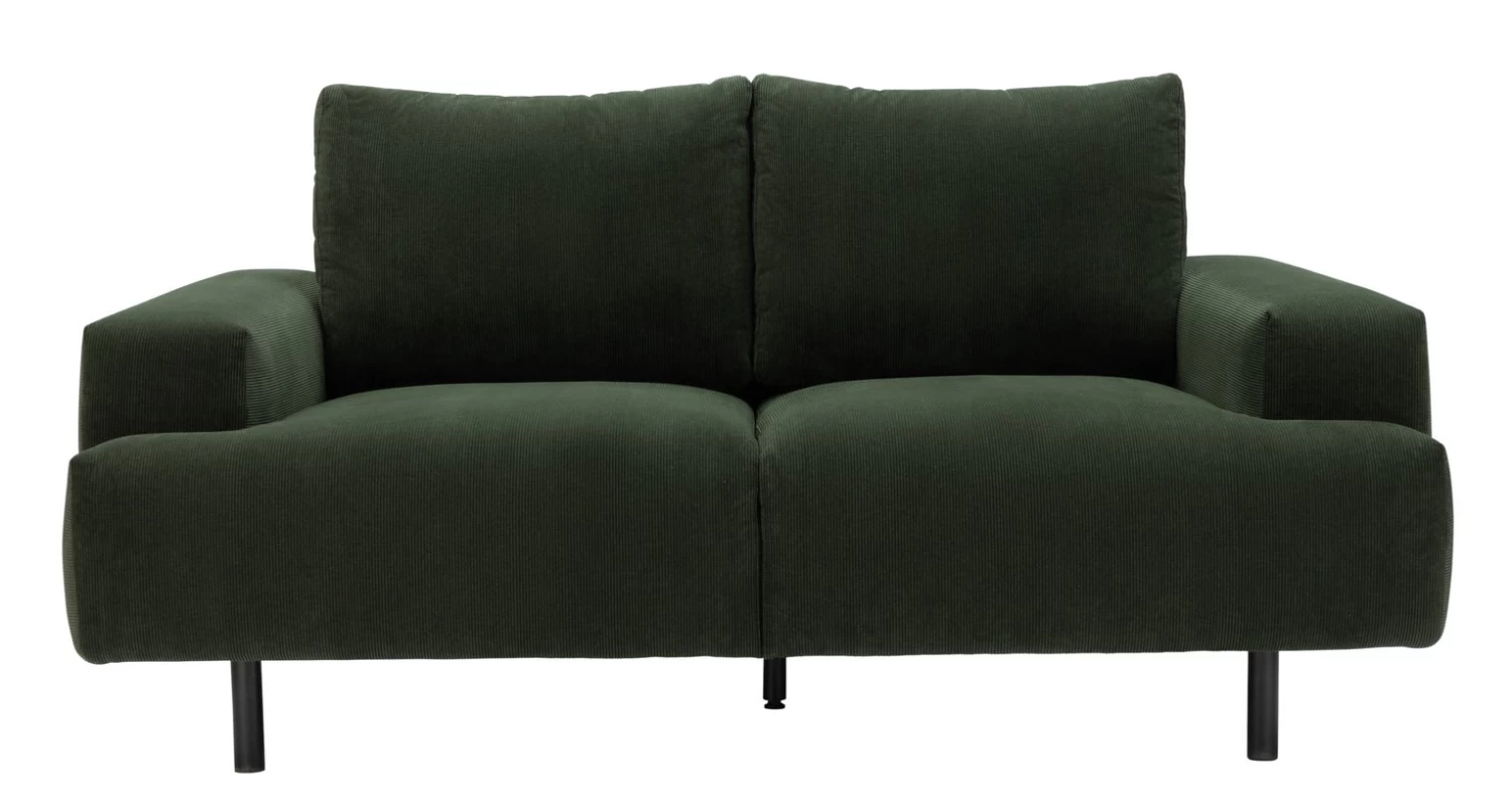 Habitat Julien Fabric 2 Seater Sofa - Dark Green