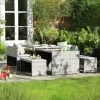 Habitat 2 Seater Space Saving Rattan Effect Patio Set - Grey
